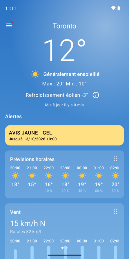 Capture d'écran Android