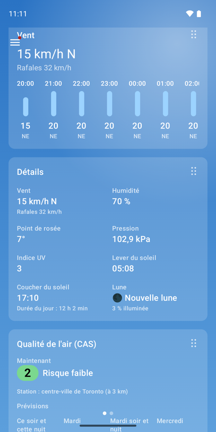 Capture d'écran Android