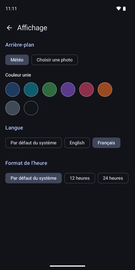 Capture d'écran Android