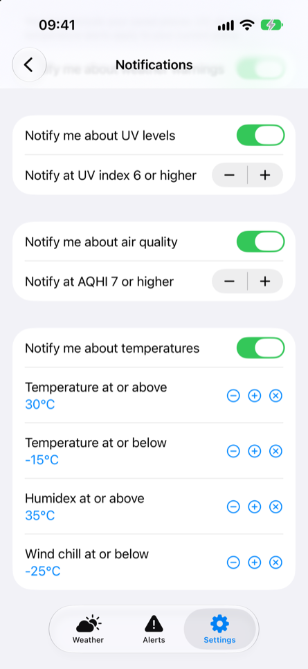 Temperature units